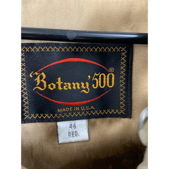 Vintage Botany 500 Trench Coat Men 46R Zip Out Lining Leather Hardware EUC 7000 - Picture 5 of 16
